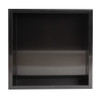 ALFI brand ABNP1616-BB 16" x 16" Brushed Black PVD Steel Square Single Shelf Shower Niche