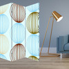 1 x 48 x 72 Multi Color Wood Canvas Sphere  Screen