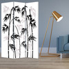 1 x 48 x 72 Multi Color Wood Canvas Bamboo Leaf  Screen