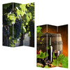 1" x 48" x 72" Multi Color Wood Canvas Wine Country  Screen