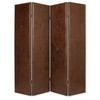 1" x 76" x 84" Brown Faux leather  Screen