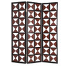 1" x 59" x 84" Brown & White Faux leather  Screen