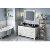 60" White Chatham Vanity, Black Granite Vanity Top, undermount rectangle bowl