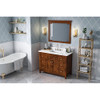 48" Chocolate Chatham Vanity, Calacatta Vienna Quartz Vanity Top, undermount rectangle bowl