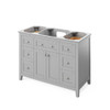 48" Grey Chatham Vanity, Calacatta Vienna Quartz Vanity Top, undermount rectangle bowl