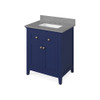 30" Hale Blue Chatham Vanity, Steel Grey Cultured Marble Vanity Top, undermount rectangle bowl