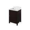 24" Espresso Astoria Vanity, Calacatta Vienna Quartz Vanity Top, undermount rectangle bowl