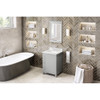 24" Grey Astoria Vanity, Calacatta Vienna Quartz Vanity Top, undermount rectangle bowl