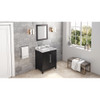 30" Black Cade Vanity, Calacatta Vienna Quartz Vanity Top, undermount rectangle bowl