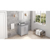 30" Grey Cade Vanity, Boulder Cultured Marble Vanity Top, undermount rectangle bowl