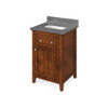 24" Chocolate Chatham Vanity, Boulder Cultured Marble Vanity Top, undermount rectangle bowl