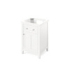 24" White Chatham Vanity, Boulder Cultured Marble Vanity Top, undermount rectangle bowl