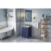 24" Hale Blue Chatham Vanity, Steel Grey Cultured Marble Vanity Top, undermount rectangle bowl