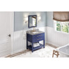 36" Hale Blue Wavecrest Vanity, Steel Grey Cultured Marble Vanity Top, undermount rectangle bowl