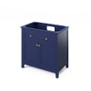 36" Hale Blue Chatham Vanity, Calacatta Vienna Quartz Vanity Top, undermount rectangle bowl