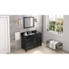 48" Black Cade Vanity, Black Granite Vanity Top, undermount rectangle bowl