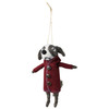 DOG IN COAT ORNAMENT, FELT