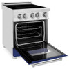 ZLINE 24" 2.8 cu. ft. Induction Range with a 3 Element Stove and Electric Oven in Blue Gloss RAIND-BG-24