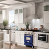 ZLINE 24" 2.8 cu. ft. Induction Range with a 3 Element Stove and Electric Oven in Blue Gloss RAIND-BG-24