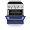 ZLINE 24" 2.8 cu. ft. Induction Range with a 3 Element Stove and Electric Oven in Blue Matte RAIND-BM-24