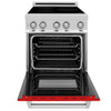 ZLINE 24" 2.8 cu. ft. Induction Range with a 3 Element Stove and Electric Oven in Red Gloss RAIND-RG-24