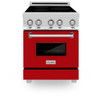 ZLINE 24" 2.8 cu. ft. Induction Range with a 3 Element Stove and Electric Oven in Red Matte RAIND-RM-24