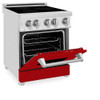 ZLINE 24" 2.8 cu. ft. Induction Range with a 3 Element Stove and Electric Oven in Red Matte RAIND-RM-24