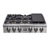 Forno Spezia 36" Gas Cooktop, 6 Burners. Wok Ring and Grill/Griddle Included FCTGS5751-36