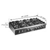 Forno Spezia 48" Cooktop, 8 Burners. Wok Ring and Grill/Griddle Included FCTGS5751-48