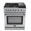 Forno Breno 30" Dual Fuel Range, 5 Burners FFSGS6196-30