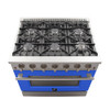 Forno Vittorio- 36" Freestanding Gas Range with Blue Door FFSGS6244-36BLU