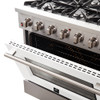 Forno Vittorio- 36" Freestanding Gas Range with White Door FFSGS6244-36WHT