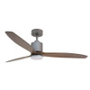 Forno Tripolo 66" Titanium Body & Black Walnut Wood Blade Voice Activated Smart Ceiling Fan. CF00266-TTR
