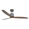 Forno Tripolo 66" Titanium Body & Black Walnut Wood Blade Voice Activated Smart Ceiling Fan. CF00266-TTR