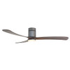 Forno Curva 66" Titanium Body & Black Walnut Wood Blade Voice Activated Smart Ceiling Fan. CF01666-TTR