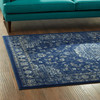 Modway Lilja Distressed Vintage Persian Medallion 5x8 Area Rug Moroccan Blue, Beige and Ivory R-1127A-58