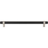 Jeffrey Alexander 224 mm Center-to-Center Matte Black with Satin Nickel Key Grande Cabinet Bar Pull 5224MBSN