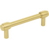 Jeffrey Alexander 96 mm Center-to-Center Brushed Gold Hayworth Cabinet Bar Pull 885-96BG