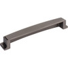 Jeffrey Alexander 160 mm Center Brushed Pewter Square-to-Center Square Renzo Cabinet Cup Pull 141-160BNBDL