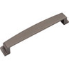 Jeffrey Alexander 160 mm Center Brushed Pewter Square-to-Center Square Renzo Cabinet Cup Pull 141-160BNBDL