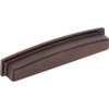 Jeffrey Alexander 160 mm Center Brushed Oil Rubbed Bronze Square-to-Center Square Renzo Cabinet Cup Pull 141-160DBAC