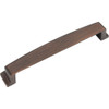 Jeffrey Alexander 160 mm Center Brushed Oil Rubbed Bronze Square-to-Center Square Renzo Cabinet Cup Pull 141-160DBAC