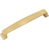 Jeffrey Alexander 160 mm Center Brushed Gold Square-to-Center Square Renzo Cabinet Cup Pull 141-160BG