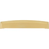Jeffrey Alexander 160 mm Center Brushed Gold Square-to-Center Square Renzo Cabinet Cup Pull 141-160BG
