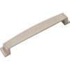 Jeffrey Alexander 160 mm Center Satin Nickel Square-to-Center Square Renzo Cabinet Cup Pull 141-160SN