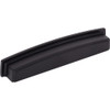 Jeffrey Alexander 160 mm Center Matte Black Square-to-Center Square Renzo Cabinet Cup Pull 141-160MB