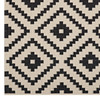 Modway Perplex Geometric Diamond Trellis 5x8 Indoor and Outdoor Area Rug Black and Beige R-1134A-58