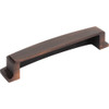 Jeffrey Alexander 128 mm Center Brushed Oil Rubbed Bronze Square-to-Center Square Renzo Cabinet Cup Pull 141-128DBAC