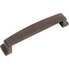 Jeffrey Alexander 128 mm Center Brushed Oil Rubbed Bronze Square-to-Center Square Renzo Cabinet Cup Pull 141-128DBAC