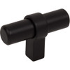 Jeffrey Alexander 2" Overall Length Matte Black Key Grande Cabinet "T" Knob 51MB